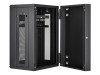 18U 19" Server Rack Cabinet - 4 Post Adjustable Depth (6-32") Locking Knock Down Network/Computer Equipment Enclosure - Mobile w/Glass Door & Casters - HP ProLiant ThinkServer