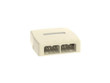 Panduit Mini-Com - Surface Mount Box - Arctic White - 2 Ports - CBXQ2AW-A
