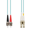 AddOn 2m St To Lc Aqua Om4 Duplex Ofnp (plenum-rated) Fiber Patch Cable - ADD-ST-LC-2M5OM4P