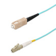 AddOn 80m Sc To Lc Aqua Om4 Simplex Ofnr (riser-rated) Fiber Patch Cable - ADD-SC-LC-80MS5OM4