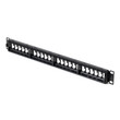 StarTech 24 Port 1U Blank Keystone Patch Panel with Cable Management Bar, Rackmount Cat6 Patch Panel for RJ45 UTP Ethernet Network Jacks - C6PANELUTP241UCM