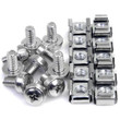 StarTech 50 PKG M6 Mounting Screws and Cage Nuts for Server Rack Cabinet - CABSCREWM6
