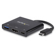 StarTech USB-C Multiport Adapter with HDMI - USB 3.0 Port - 60W Pd - Black - CDP2HDUACP