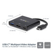 StarTech USB-C Multiport Adapter with HDMI - USB 3.0 Port - 60W Pd - Black - CDP2HDUACP