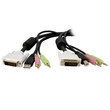StarTech KVM Cable for DVI and USB KVM Switches with Audio & Microphone - 6Ft - DVID4N1USB6