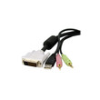 StarTech KVM Cable for DVI and USB KVM Switches with Audio & Microphone - 6Ft - DVID4N1USB6
