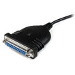 StarTech 6 Ft USB to Db25 Parallel Printer Adapter Cable - M/F - ICUSB1284D25