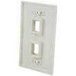 StarTech Dual Outlet Rj45 Universal Wall Plate White - PLATE2WH
