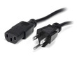 StarTech 15 Ft Standard Computer Power Cord - NEMA5-15P to C13 - PXT10115