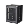 StarTech 15U 19" Wall Mount Network Cabinet - 16" Deep Hinged Locking It Network Switch Depth Enclosure - Assembled Vented Computer Equipment Data Rack W/Shelf & Flexible Side Panels - RK1520WALHM