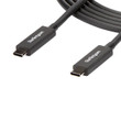 StarTech 6 Ft. (2 M) Thunderbolt 3 Cable with 100W Power Delivery - 40Gbps - TBLT3MM2MA