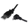 StarTech 2M Micro USB Cable - a to Down Angle Micro B - Charge or Sync Your Micro USB Devices, with The Cable Kept Out Of The Way - 2M USB to Micro USB Cable Cord - Angled Micro USB Cable - Down Angle USB Cable - USBAUB2MD