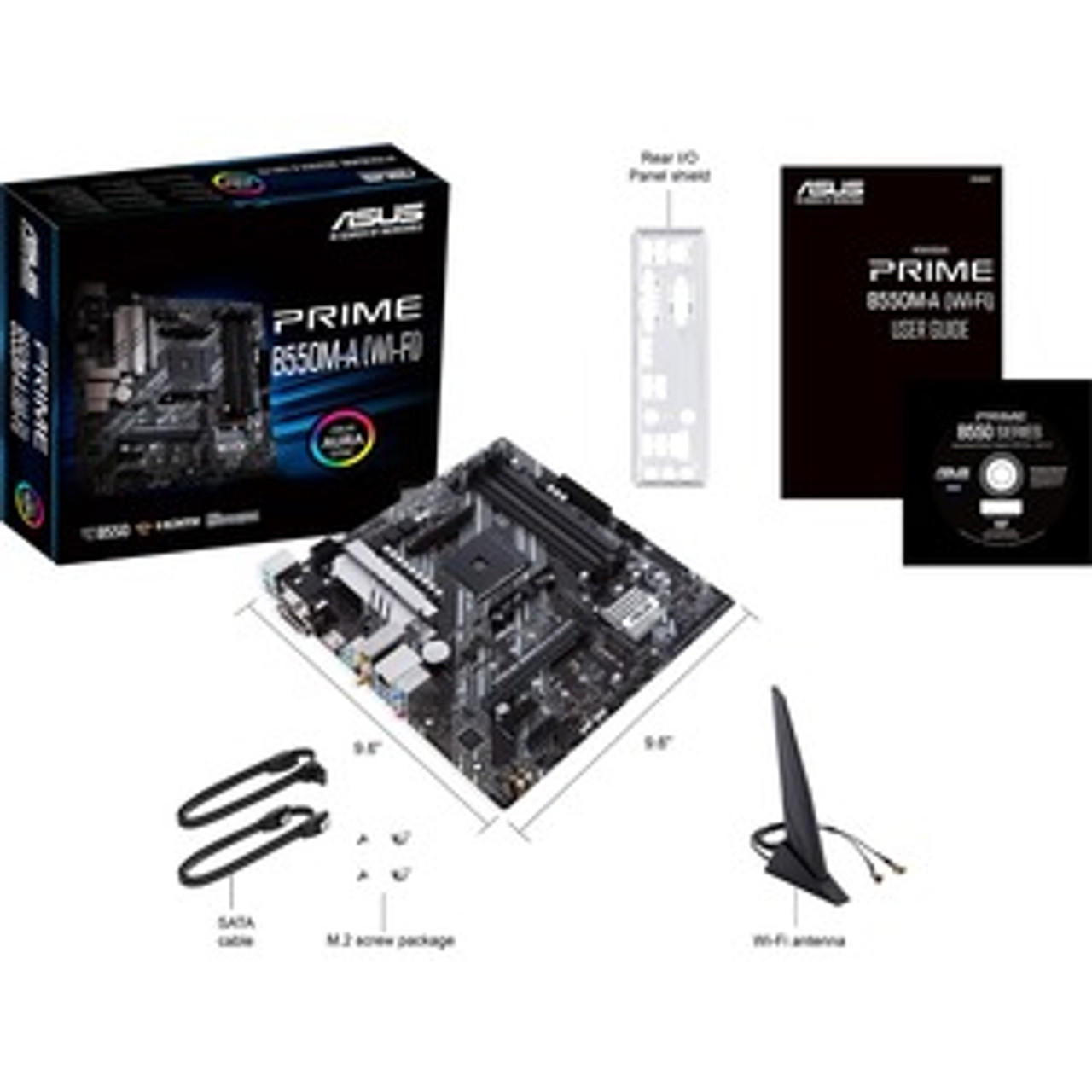 Asus Prime B550M-A (WI-FI) Desktop Motherboard - AMD Chipset