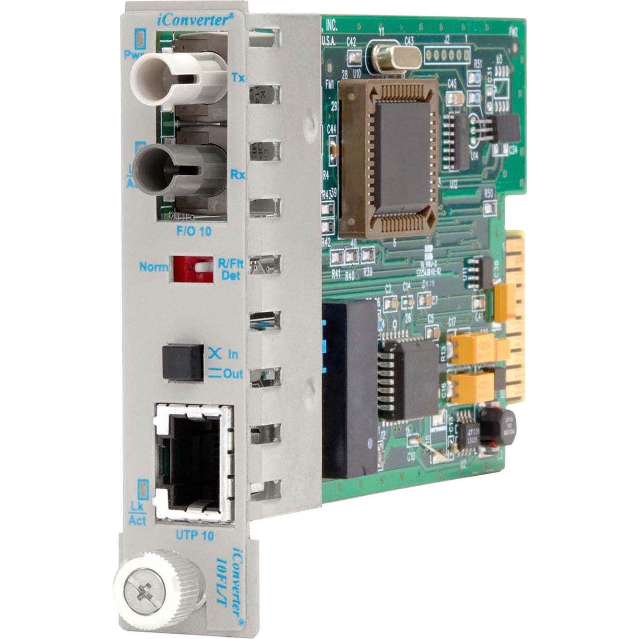 iConverter 10Mbps Ethernet Fiber Media Converter RJ45 ST Multimode 2km Module