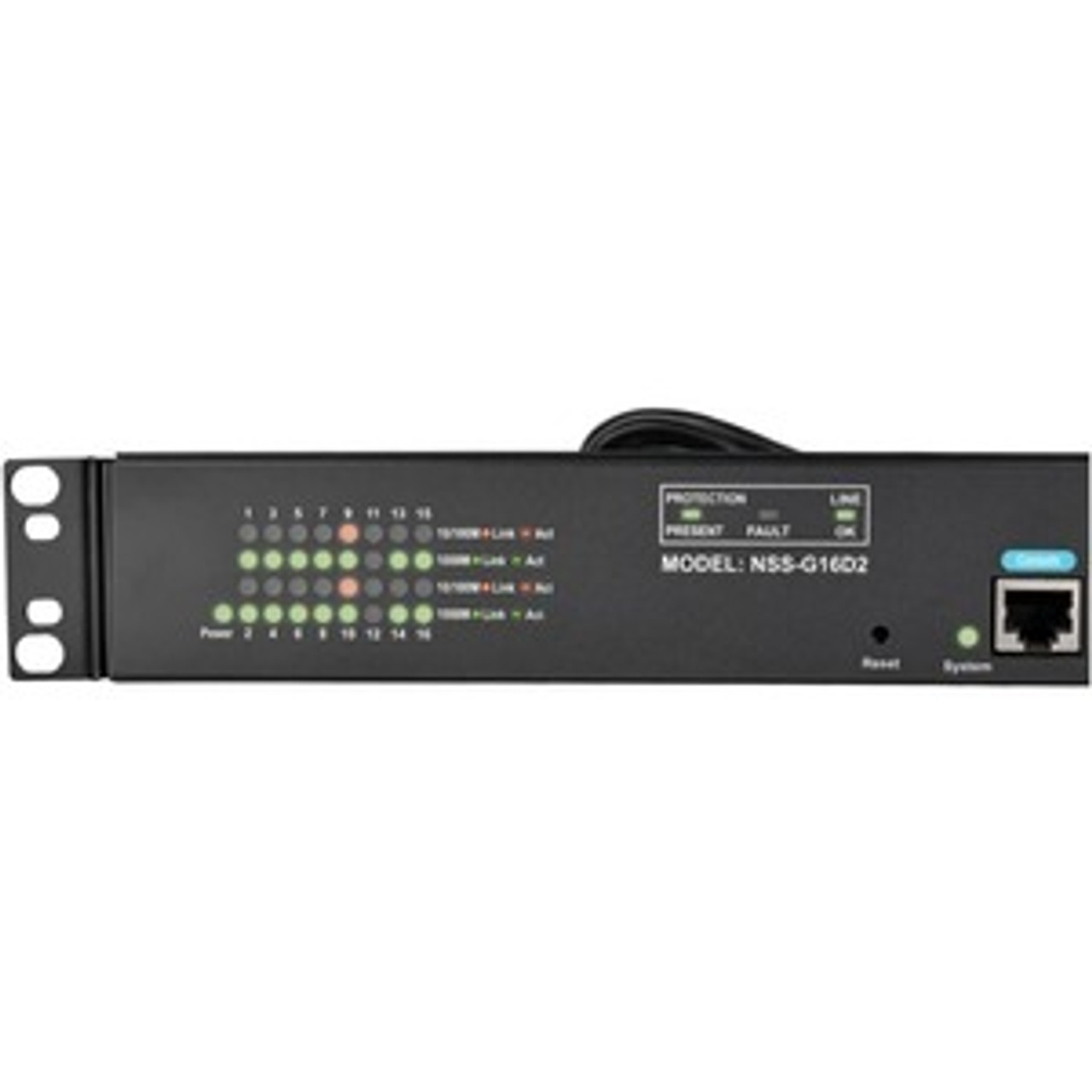 Tripp Lite 16-Port Gigabit Ethernet Switch L2 Managed w/ 8-Outlet PDU 120V