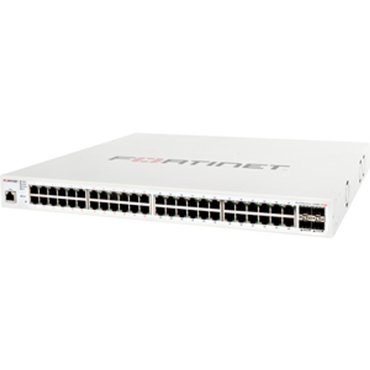 Fortinet FortiSwitch FS-248E-POE Ethernet Switch - 48 Ports - Manageable - 3 Layer Supported - Modular - 4 SFP Slots - Optical Fiber, Twisted Pair - 1U High - Rack-mountable - Lifetime Limited Warranty - FS-248E-POE