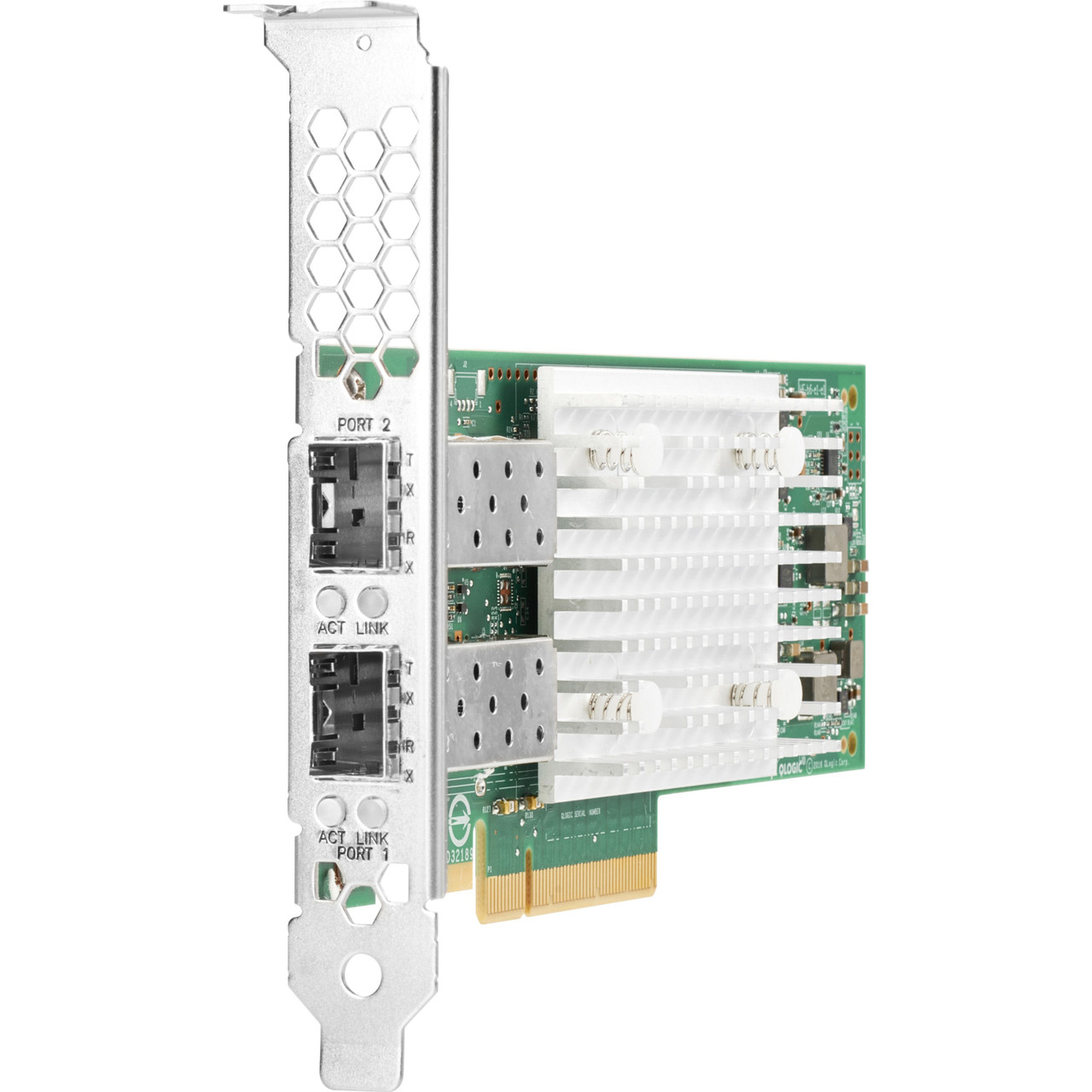 HPE Ethernet 10/25Gb 2-port SFP28 QL41232HLCU Adapter - PCI Express 3.0 x8 - 2 Port(s) - Optical Fiber - 25GBase-X, 10GBase-X - Plug-in Card - P22702-B21