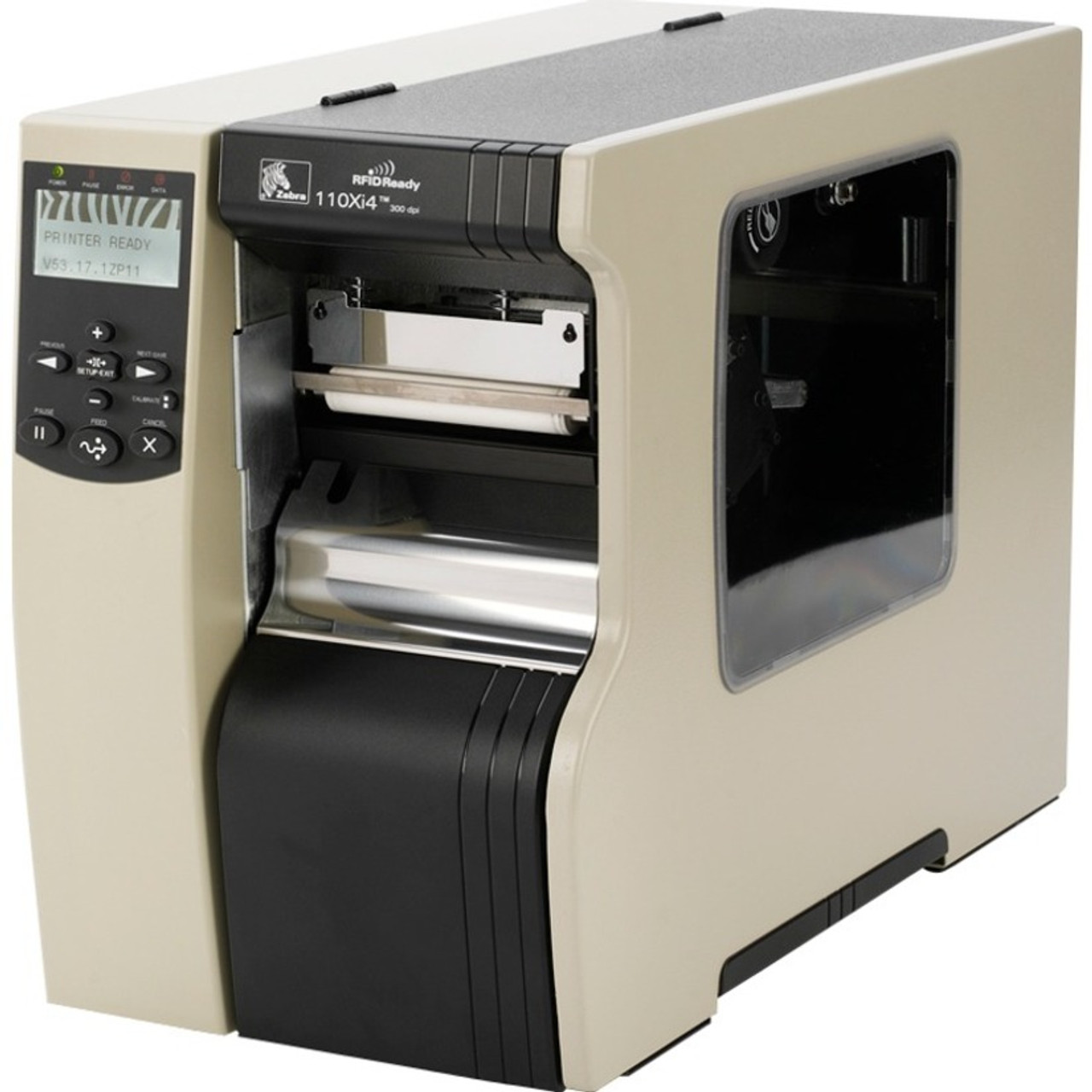 Zebra 110Xi4 Desktop Direct Thermal/Thermal Transfer Printer - Monochrome - Label Print - USB - Serial - Parallel - 112-805-00100