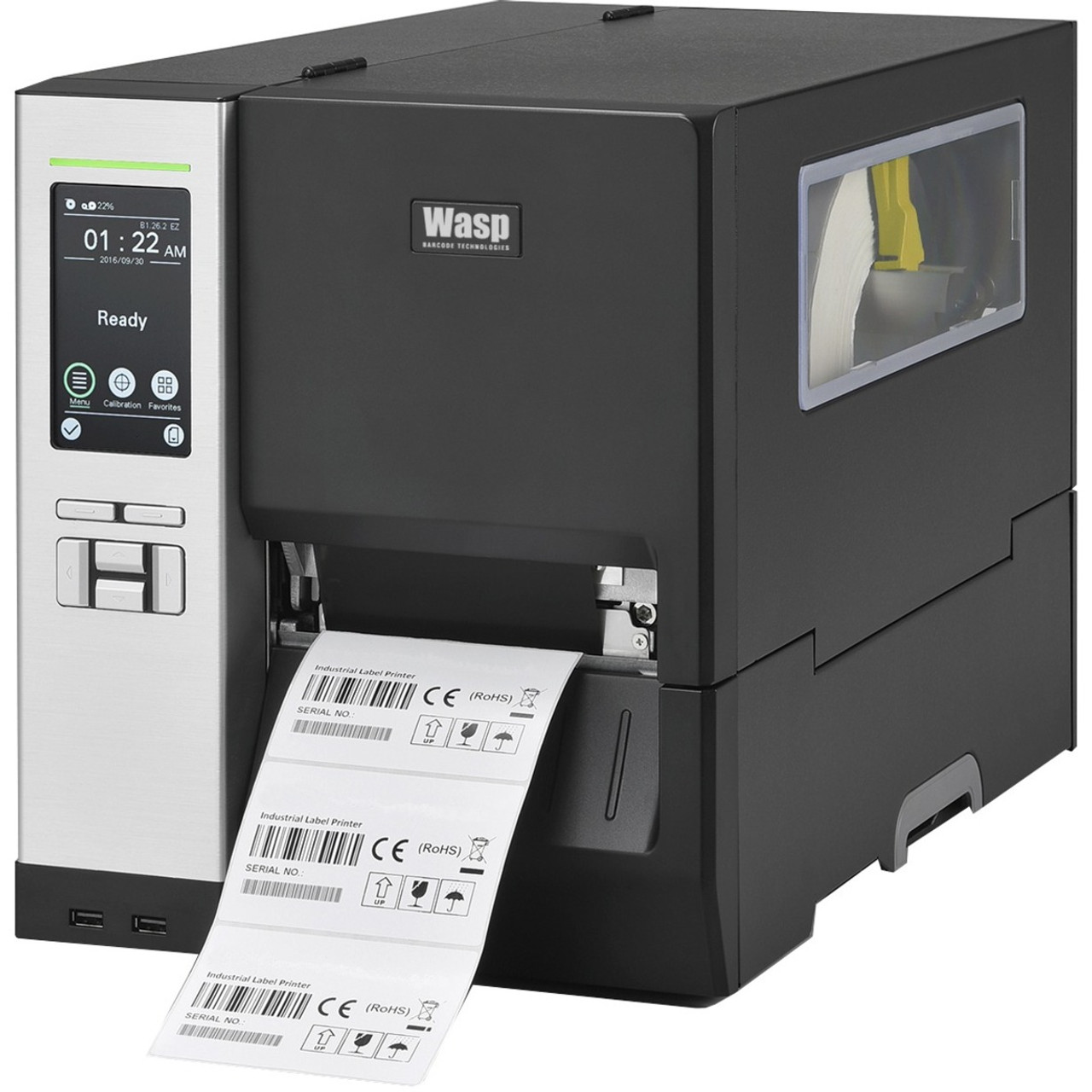 Wasp WPL614 Industrial Direct Thermal/Thermal Transfer Printer - Monochrome - Label Print - Ethernet - USB - Serial - 633809005718
