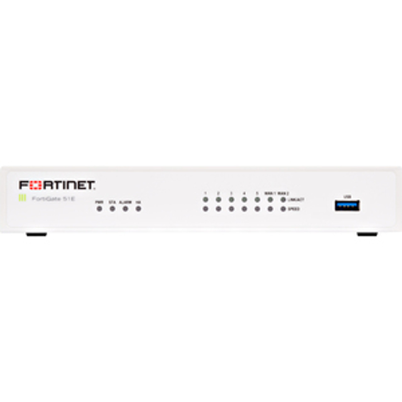 Fortinet FortiGate 51E Network Security/Firewall Appliance - 7 Port - 1000Base-T - Gigabit Ethernet - AES (256-bit), SHA-256, AES (128-bit) - 7 x RJ-45 - Rack-mountable, Desktop & FG BNDL