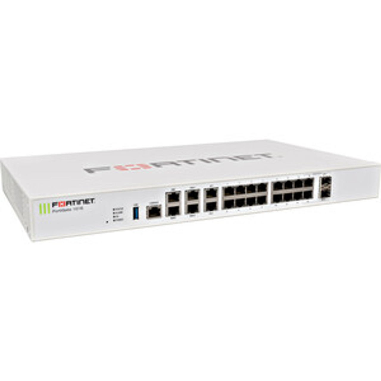 Fortinet FortiGate 101E Network Security/Firewall Appliance - 20 Port - 1000Base-X, 1000Base-T - Gigabit Ethernet - AES (256-bit), SHA-1 - 20 x RJ-45 - 2 Total Expansion Slots - 1U - Rack-mountable FC,