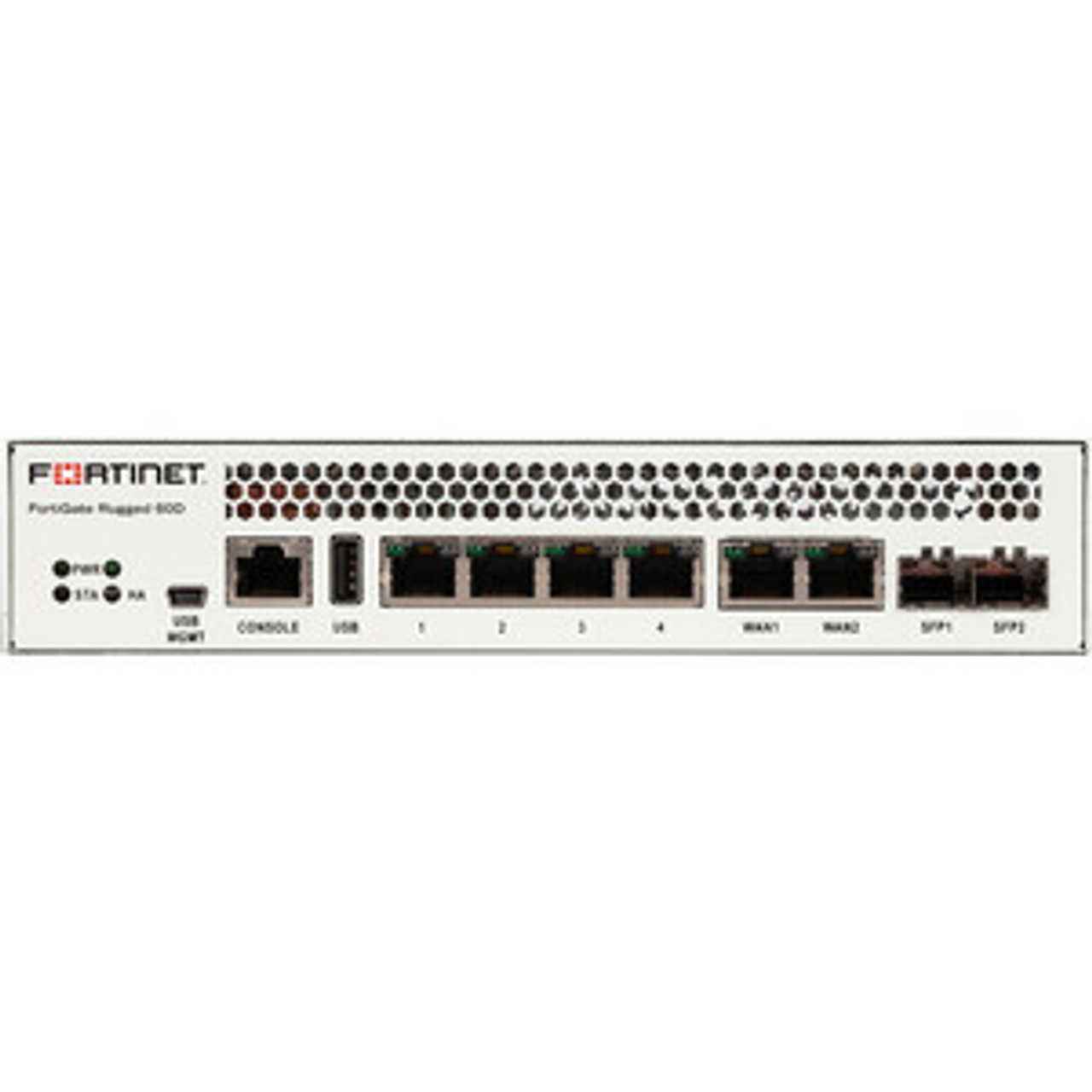 Fortinet FortiGate Rugged 60D Network Security/Firewall Appliance - 6 Port - 1000Base-T, 1000Base-X - Gigabit Ethernet - AES (256-bit), SHA-256 - 6 x RJ-45 - 2 Total Expansion Slots - Wall Mountable, DIN Rail Mountable, Desktop 1YR FC