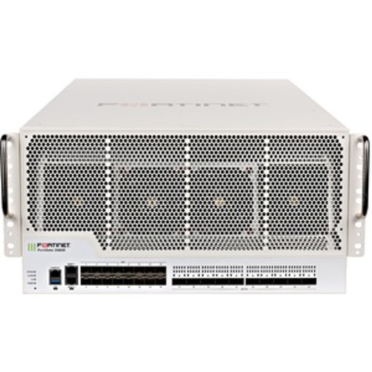 Fortinet FortiGate FG-3980E Network Security/Firewall Appliance - 2 Port - 1000Base-X, 10/100/1000Base-T, 10GBase-X, 40GBase-X, 100GBase-X - 100 Gigabit Ethernet - AES (256-bit), SHA-256 - 30000 VPN - 26 Total Expansion Slots - 1 Year 24x7 FortiCare