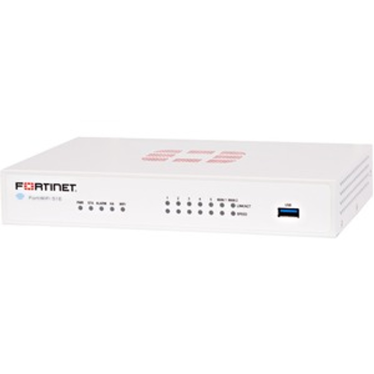 Fortinet FortiWifi FWF-51E Network Security/Firewall Appliance - 7 Port - 10/100/1000Base-T - Gigabit Ethernet - Wireless LAN IEEE 802.11a/b/g/n - AES (256-bit), SHA-256 - 200 VPN - 7 x RJ-45 - Desktop PORTS WRLS 11A/B/G/N REGION CODE F