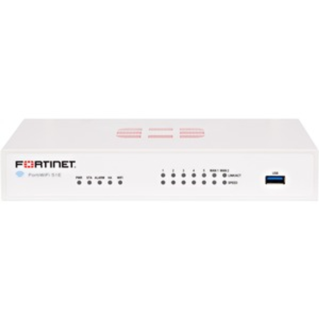 Fortinet FortiWifi FWF-51E Network Security/Firewall Appliance - 7 Port - 10/100/1000Base-T - Gigabit Ethernet - Wireless LAN IEEE 802.11a/b/g/n - AES (256-bit), SHA-256 - 200 VPN - 7 x RJ-45 - Desktop PORTS WRLS 11A/B/G/N REGION CODE S