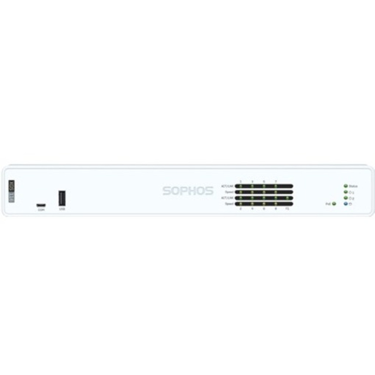 Sophos XGS 116 Network Security/Firewall Appliance - 8 Port - 10/100/1000Base-T, 1000Base-X - Gigabit Ethernet - 7 x RJ-45 - 1 Total Expansion Slots - Desktop, Rack-mountable - TAA Compliant CORD