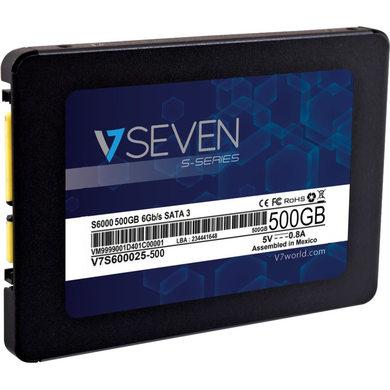 V7 S V7S600025-500 500 GB Solid State Drive - 2.5" Internal - SATA (SATA/600)