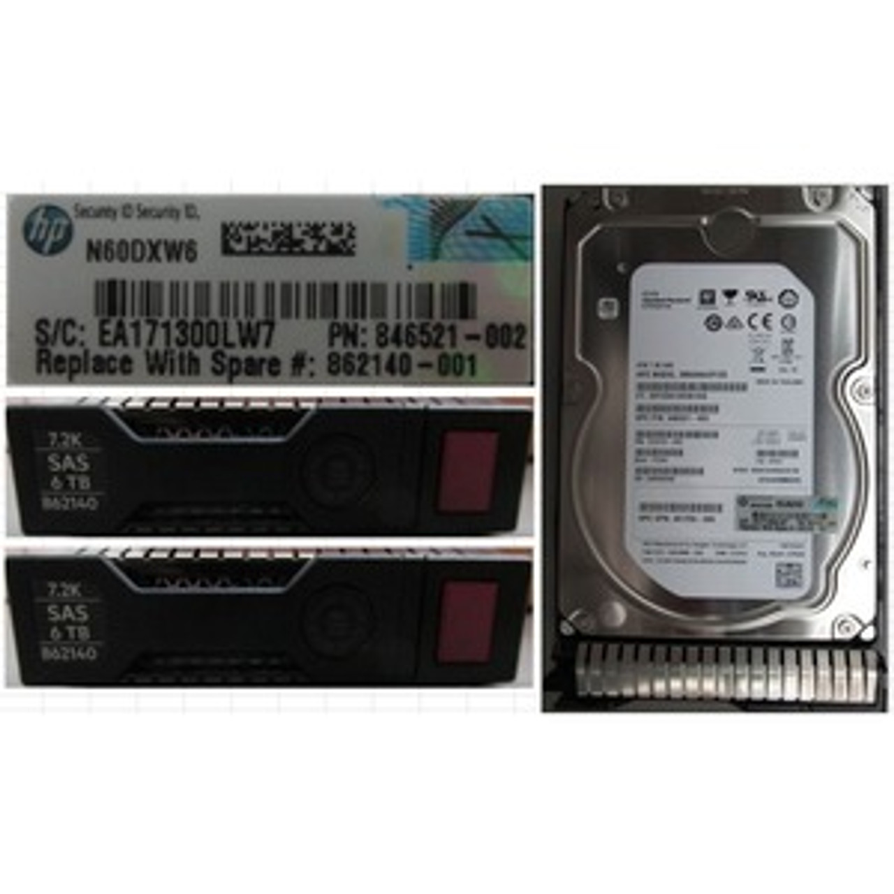 HPE 6 TB Hard Drive - 3.5" Internal - SAS (12Gb/s SAS)