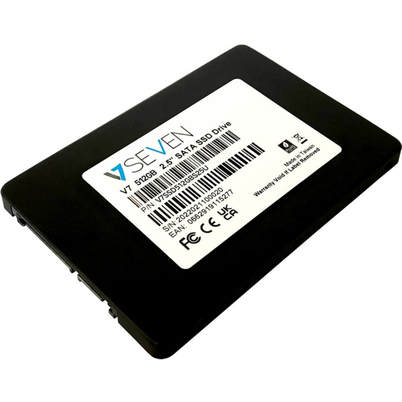 V7 V7SSD512GBS25U 512 GB Solid State Drive - 2.5" Internal - SATA (SATA/600)