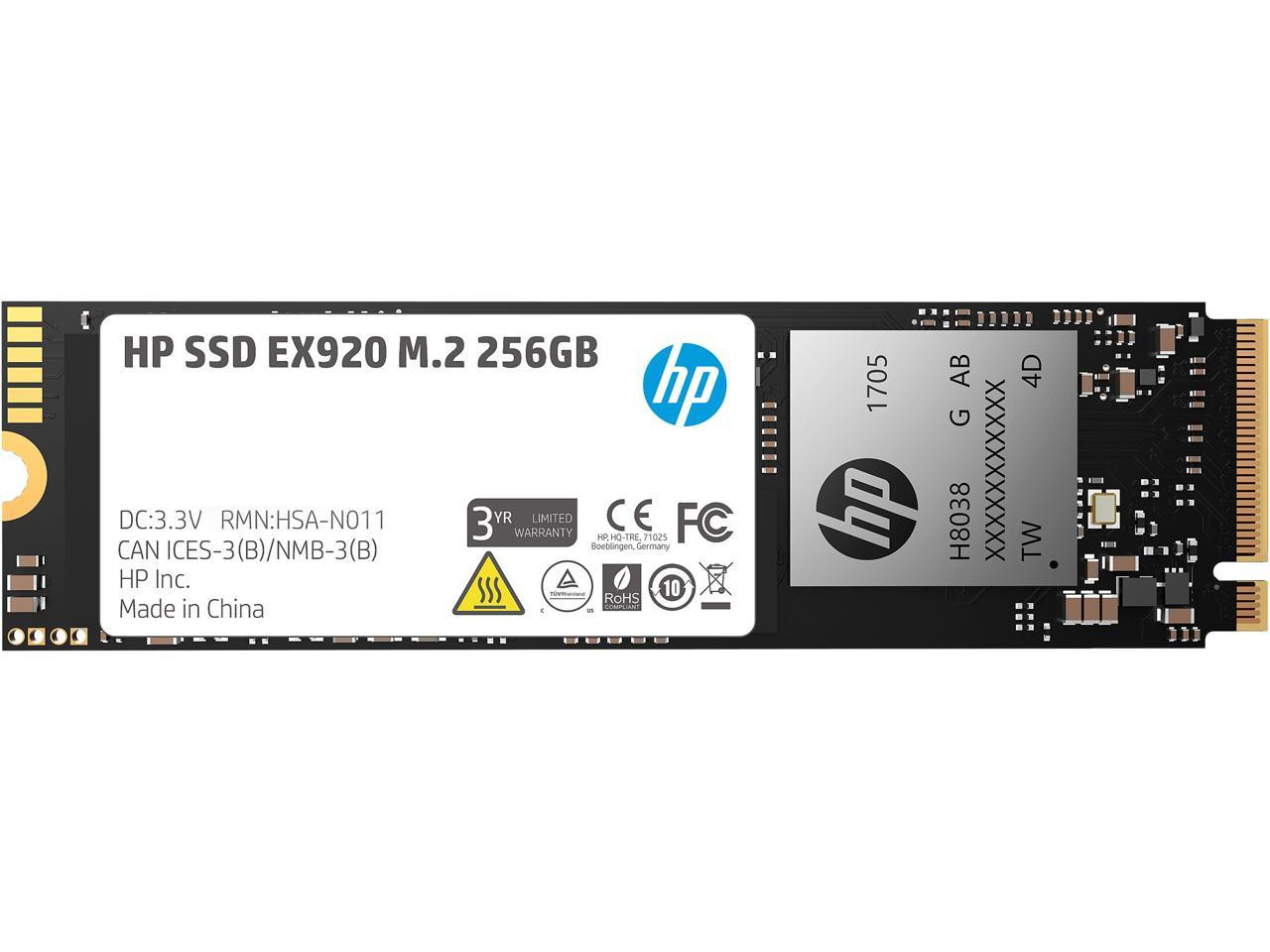 HP 256 GB Solid State Drive - M.2 2280 Internal - PCI Express NVMe