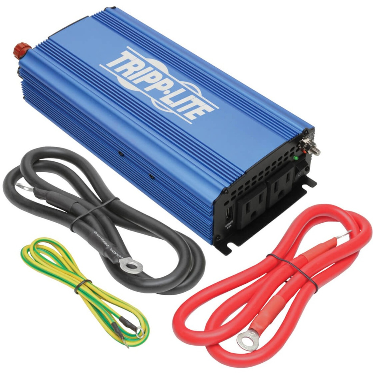 Tripp Lite 750W Compact Power Inverter Mobile Portable 2 Outlets 1 USB Port