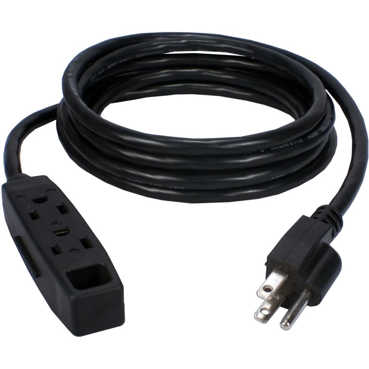 QVS 2-Pack 3-Outlet 3-Prong 25ft Power Extension Cord