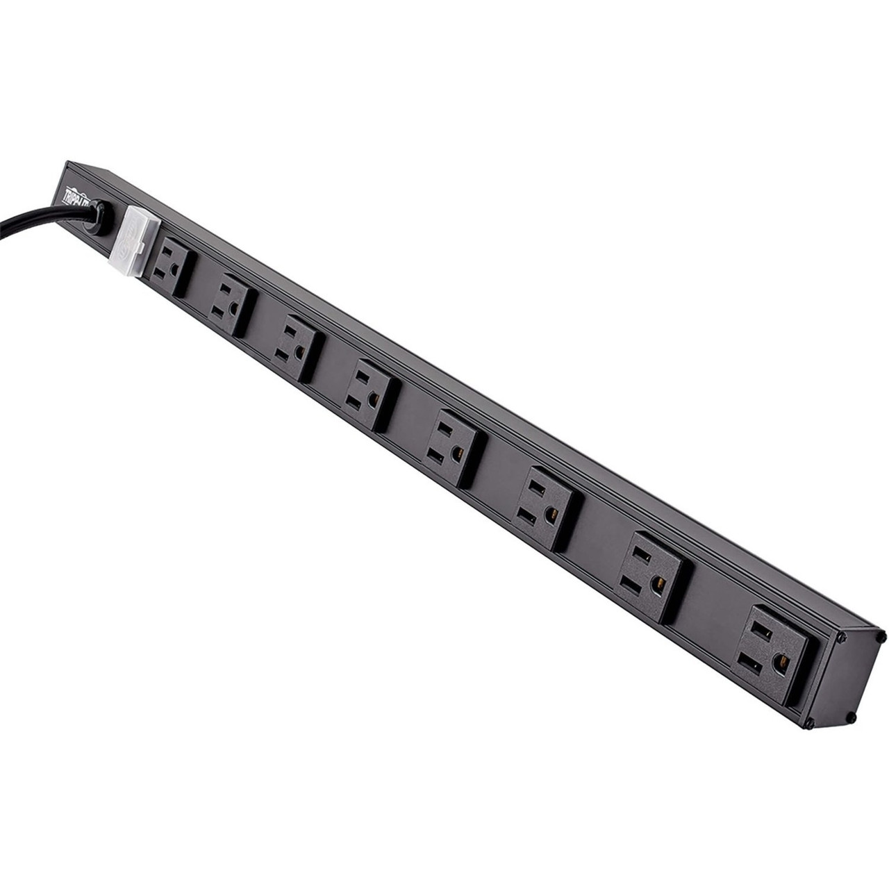 Tripp Lite 8 Outlet Power Strip 5-15R 15' Cord 15A Vertical 5-15P 24" Black