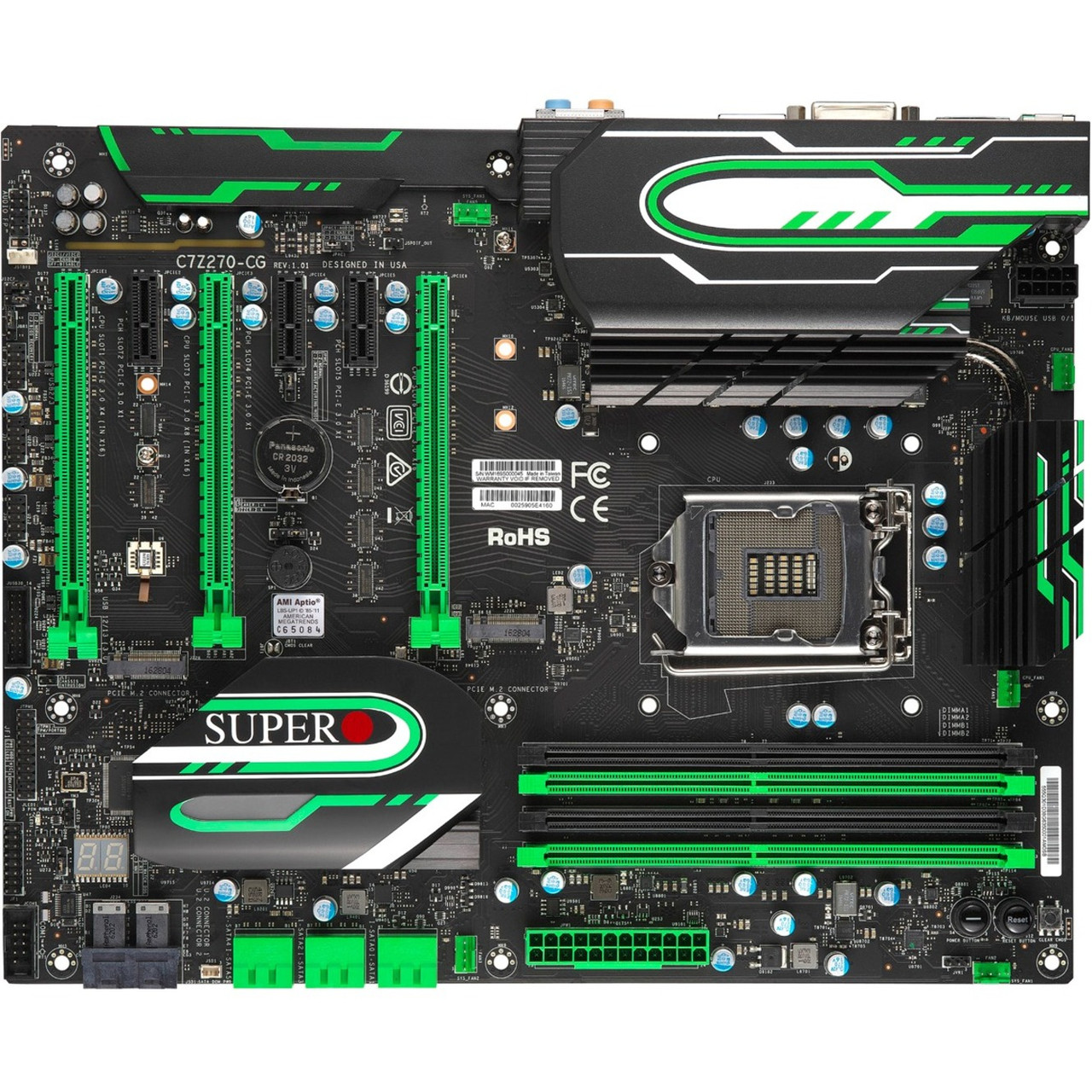 Supermicro C7Z270-CG Desktop Motherboard - Intel Z270 Chipset - Socket H4 LGA-1151 - ATX - MBD-C7Z270-CG-O