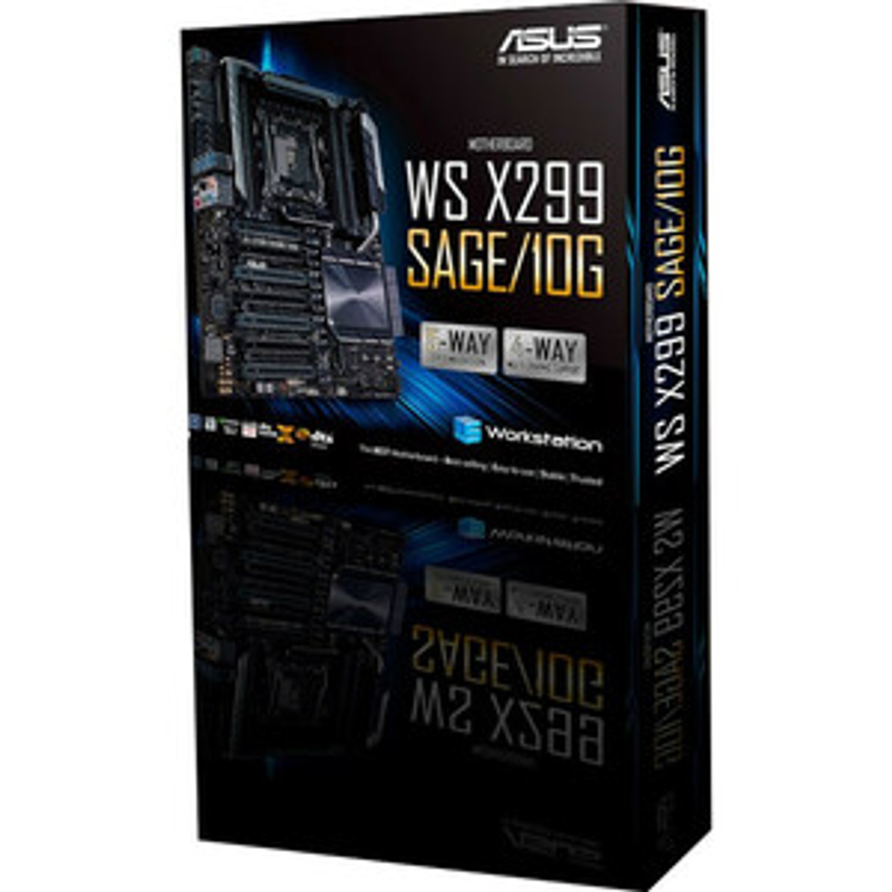 Asus WS X299 SAGE/10G Workstation Motherboard - Intel X299 Chipset - Socket R4 LGA-2066 - Intel Optane Memory Ready - SSI CEB - 128 GB DDR4 SDRAM Maximum RAM - UDIMM, DIMM - 8 x Memory Slots - WS X299 SAGE/10G