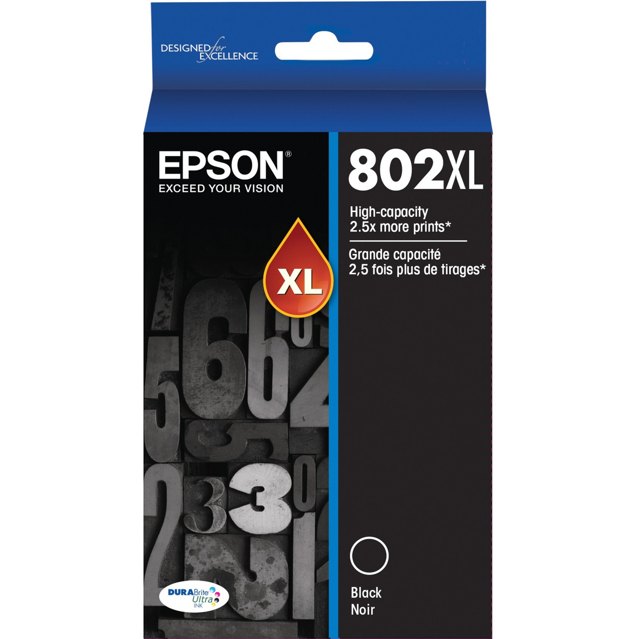 Epson DURABrite Ultra 802XL Original Ink Cartridge - Black - T802XL120-S
