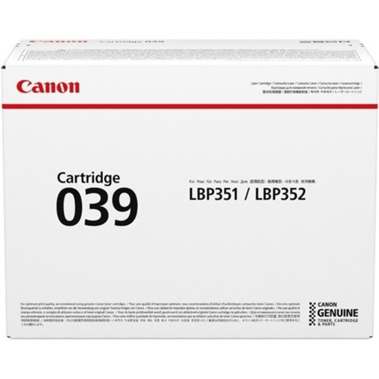 Canon 039 Original Toner Cartridge - Black - 0287C001