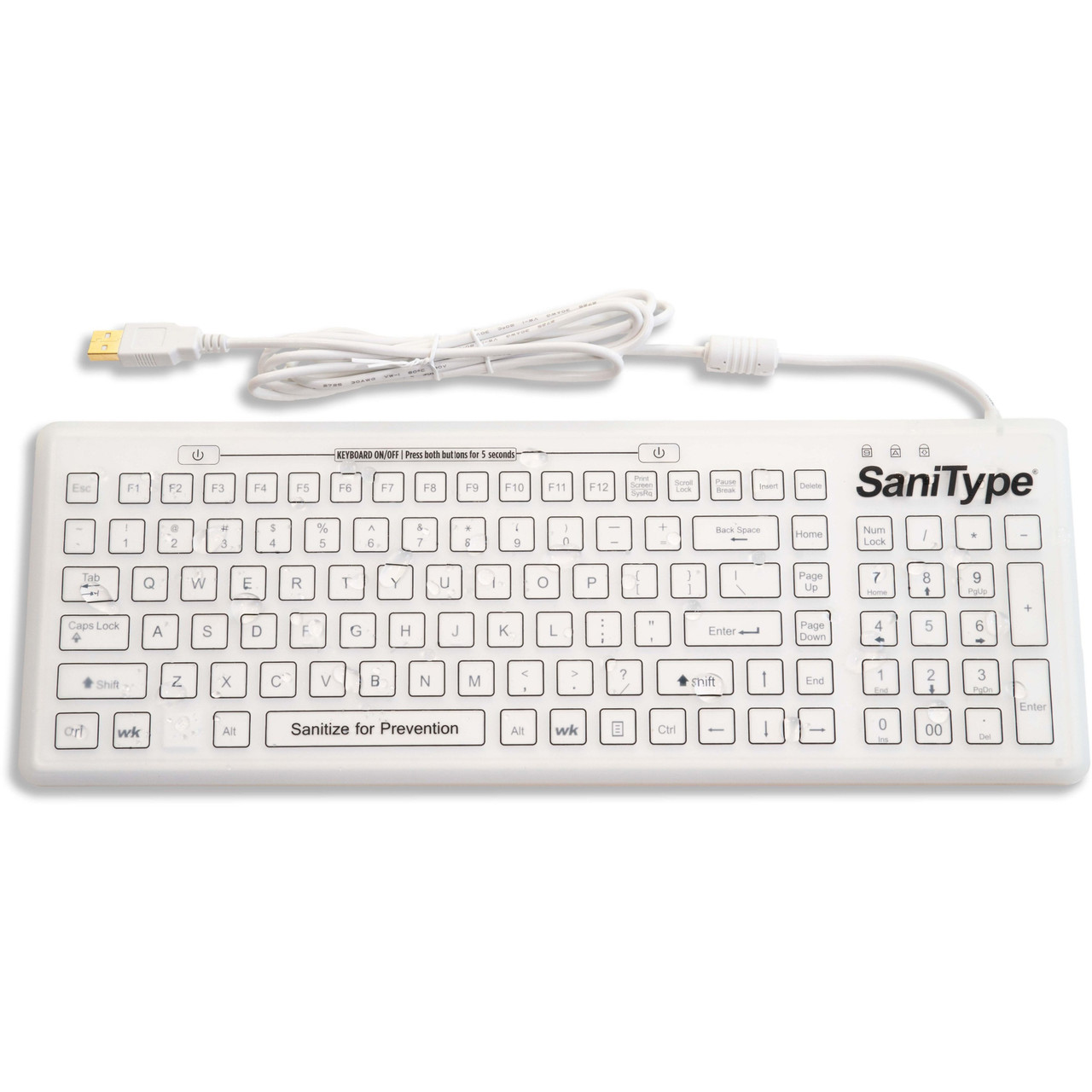 SaniType KBSTRC106SC-W Keyboard - KBSTRC106SC-W-C10