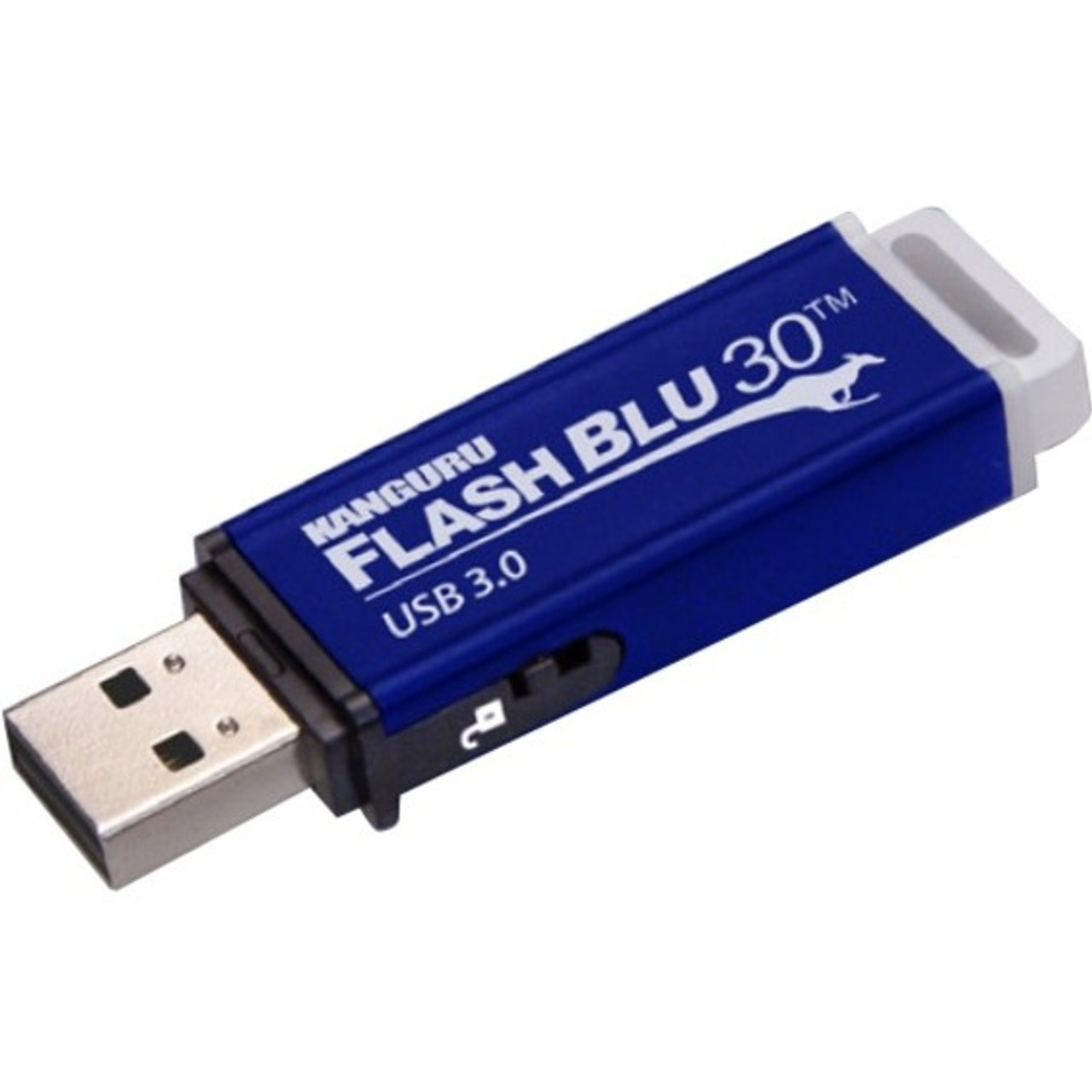 Kanguru FlashBlu30 with Physical Write Protect Switch SuperSpeed USB 3.0 Flash Drive - ALK-FB30-128GB