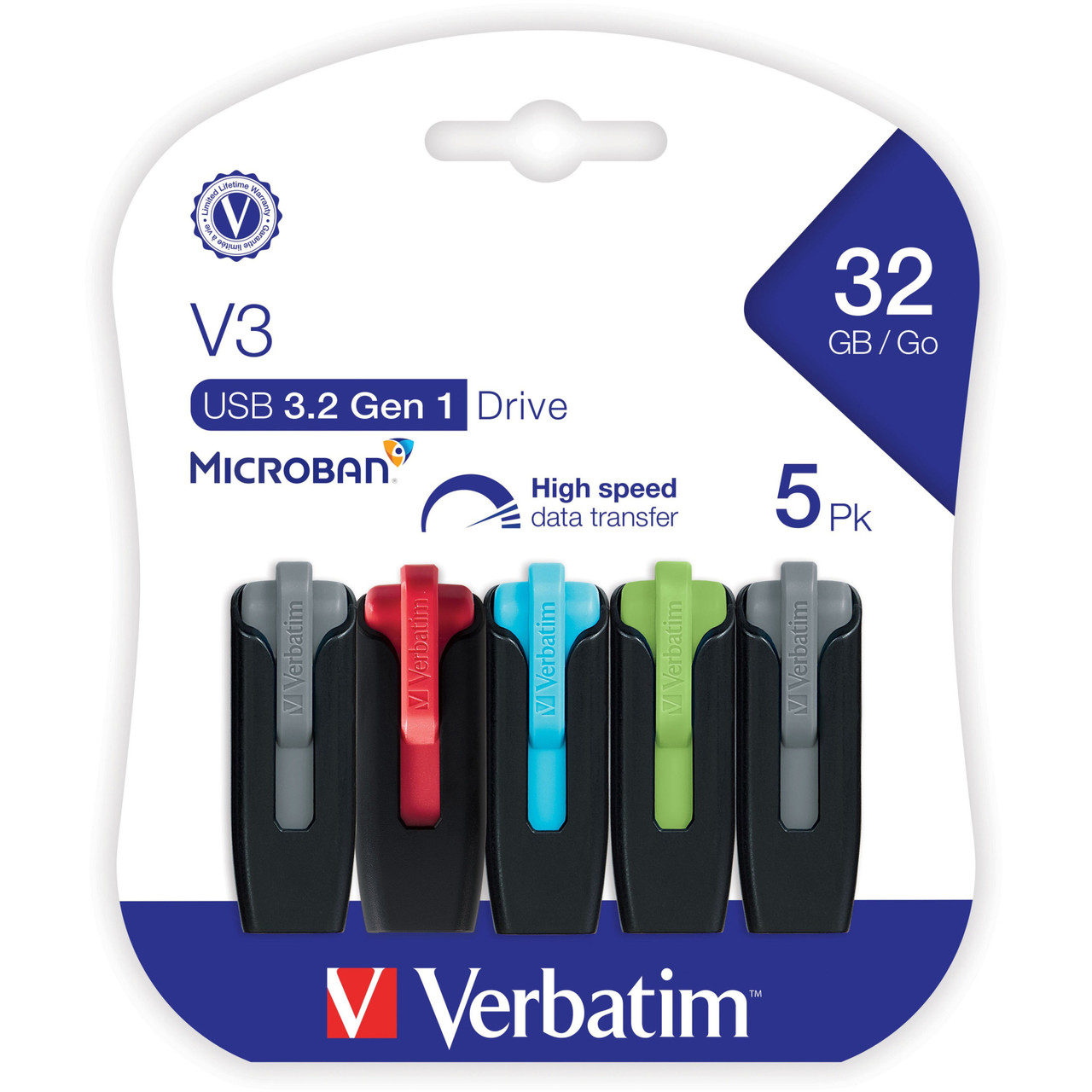 Verbatim Store 'n' Go V3 USB Drive - 32 GB - USB 3.2 (Gen 1) Type A