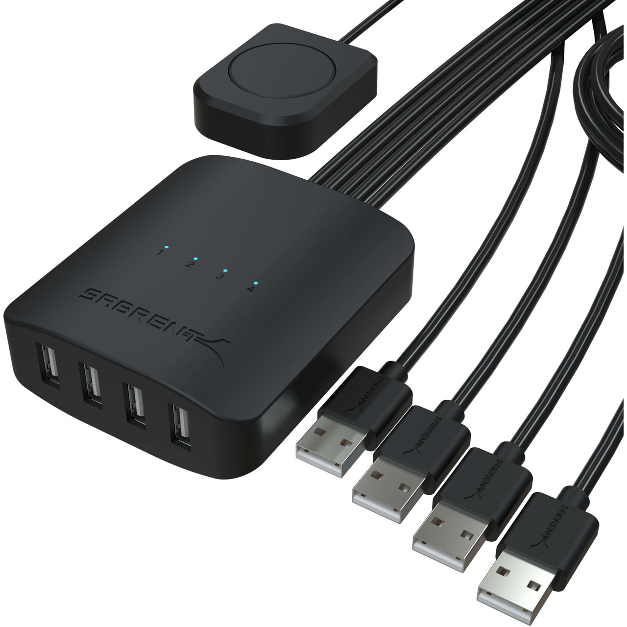 Sabrent USB 2.0 Sharing Switch Up To 4 Computers and Peripherals (USB-USS4) - USB-USS4