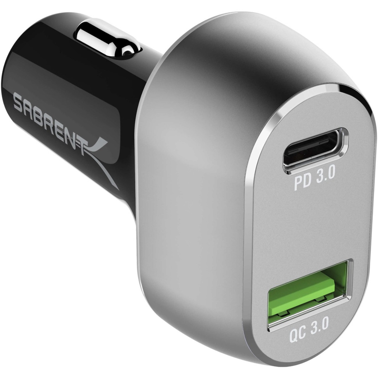 Sabrent 63W 2-Port USB Quick Charge 3.0 PD Car Charger (CH-PDQC) - CH-PDQC