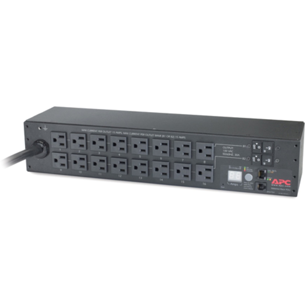 APC by Schneider Electric NetShelter 16-Outlets PDU - 16 x NEMA L5-15R - 2U - Rack-mountable