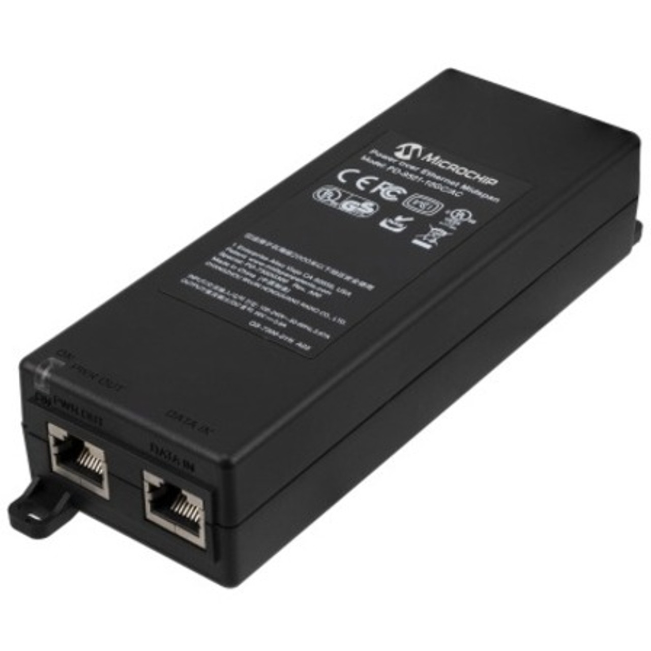 Microchip 1 port, 60W, IEEE 802.3bt indoor PoE midspan - PD-9501-10GC/AC-US