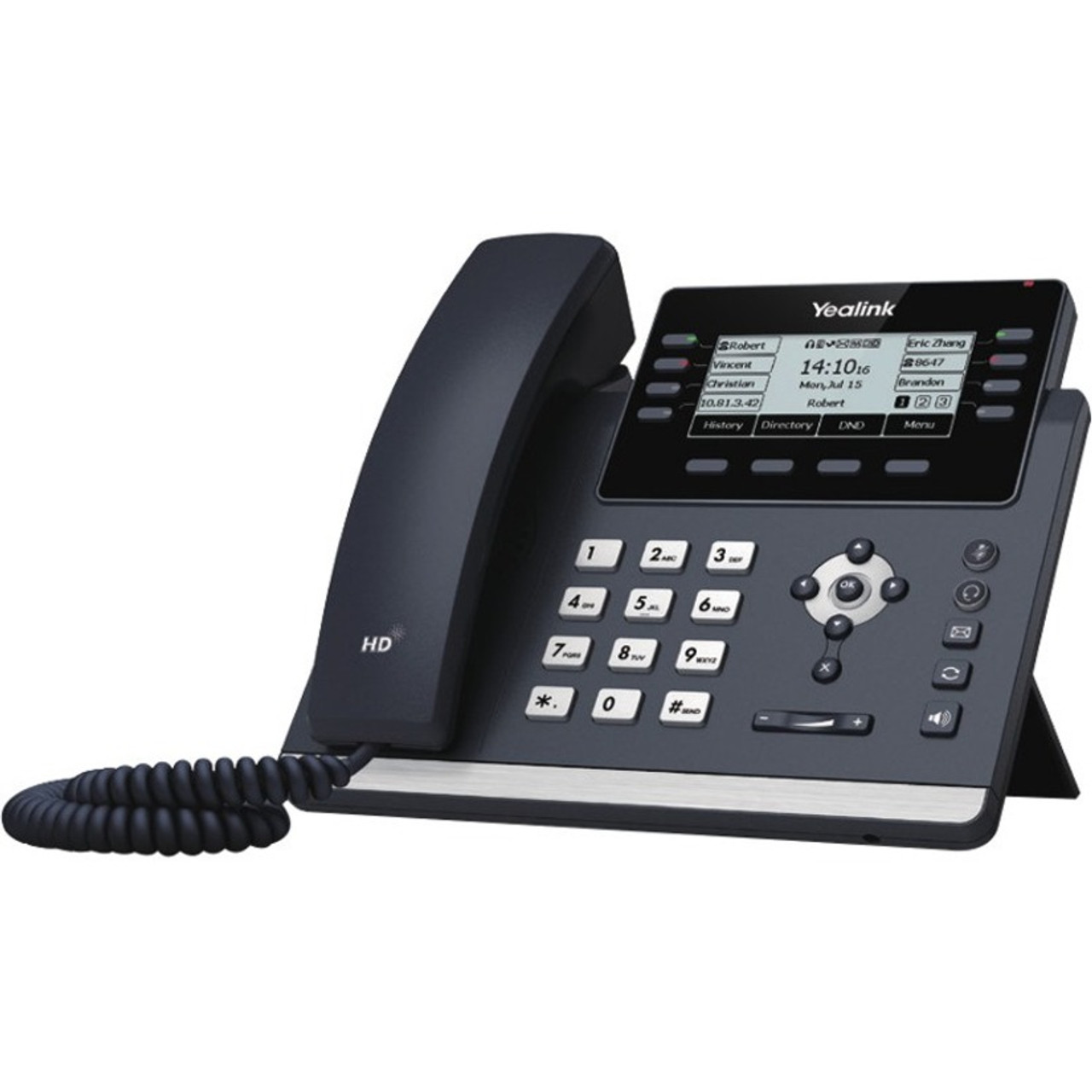 Yealink SIP-T43U IP Phone - Corded - Corded - Wall Mountable - Classic Gray - SIP-T43U