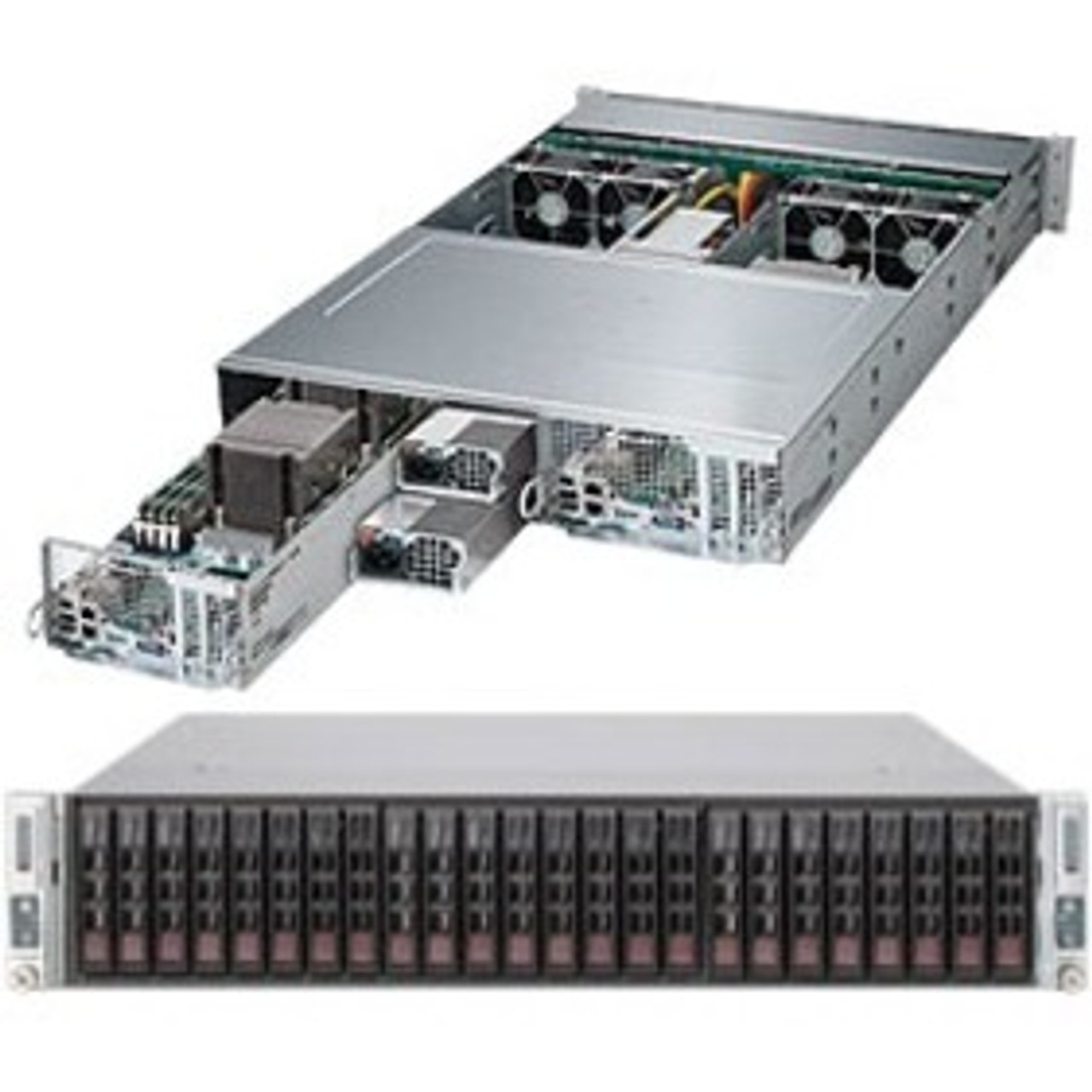 SuperMicro SuperServer 2028TP-DTR Barebone System - 2U Rack-mountable - Socket LGA 2011-v3 - 2 x Processor Support - SYS-2028TP-DTR